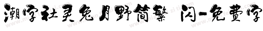 潮字社灵兔月野简繁 闪字体转换